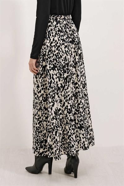 Kadın Desenli Etek Siyah
