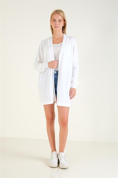 Kadın Oversize Hırka Ekru