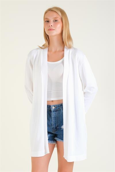 Kadın Oversize Hırka Ekru