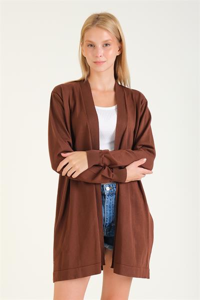 Kadın Oversize Hırka Kahverengi