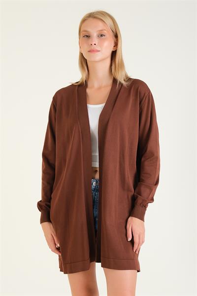 Kadın Oversize Hırka Kahverengi