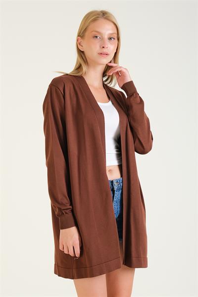Kadın Oversize Hırka Kahverengi