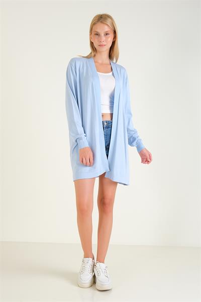 Kadın Oversize Hırka Mavi