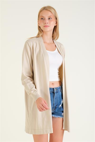 Kadın Oversize Hırka Taş