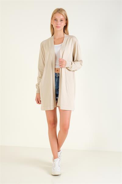 Kadın Oversize Hırka Taş