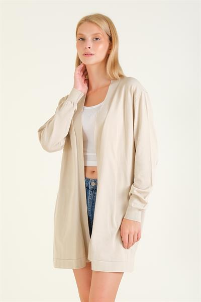 Kadın Oversize Hırka Taş