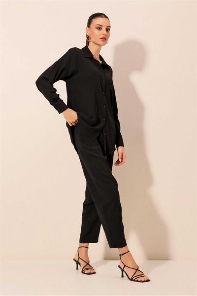Kadın Oversize İkili Takım Siyah