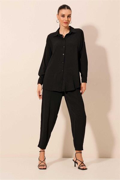 Kadın Oversize İkili Takım Siyah