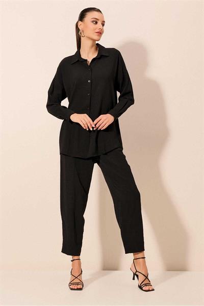 Kadın Oversize İkili Takım Siyah