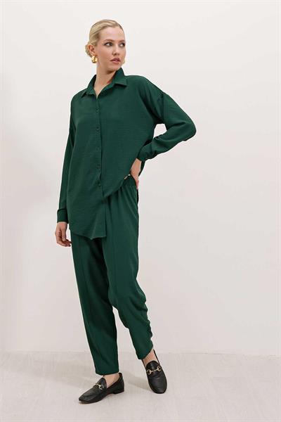 Kadın Oversize İkili Takım Zümrüt
