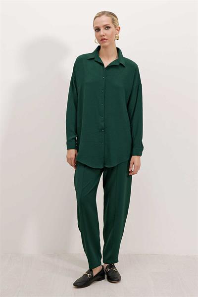 Kadın Oversize İkili Takım Zümrüt
