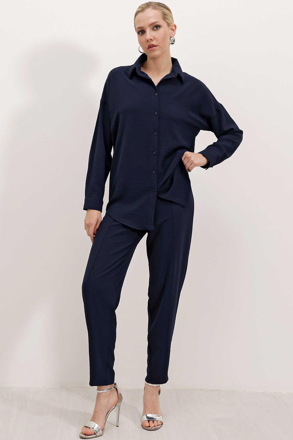 Kadın Oversize İkili Takım Lacivert