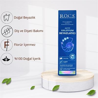 ROCS Aktif Kalsiyumlu Beyazlatıcı Diş Macunu