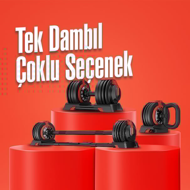 KingSmith 24 KG Ayarlanabilir Dambıl, Barbell ve Kettlebell Seti