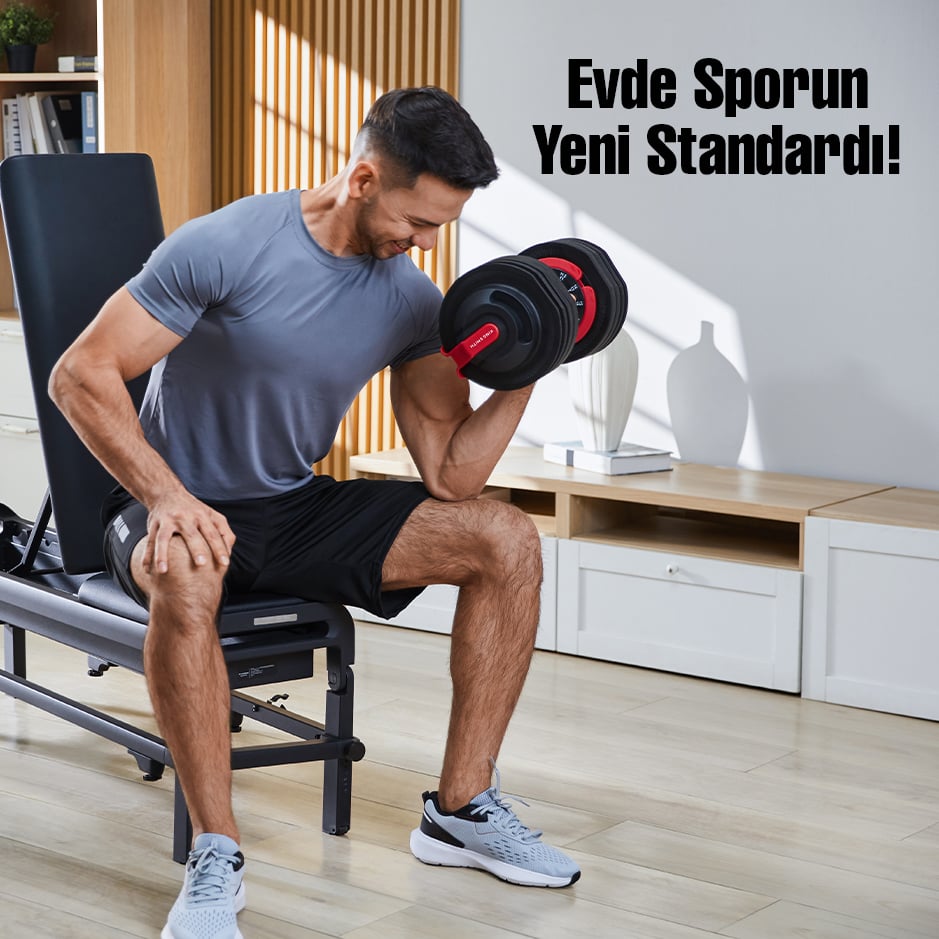 KingSmith 24 KG Ayarlanabilir Dambıl, Barbell ve Kettlebell Seti