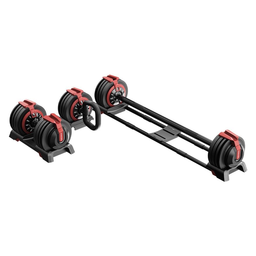 KingSmith Mekanik Ayarlı 24KG Dambıl, Kettlebell, Halter Seti (3ü1 Arada)