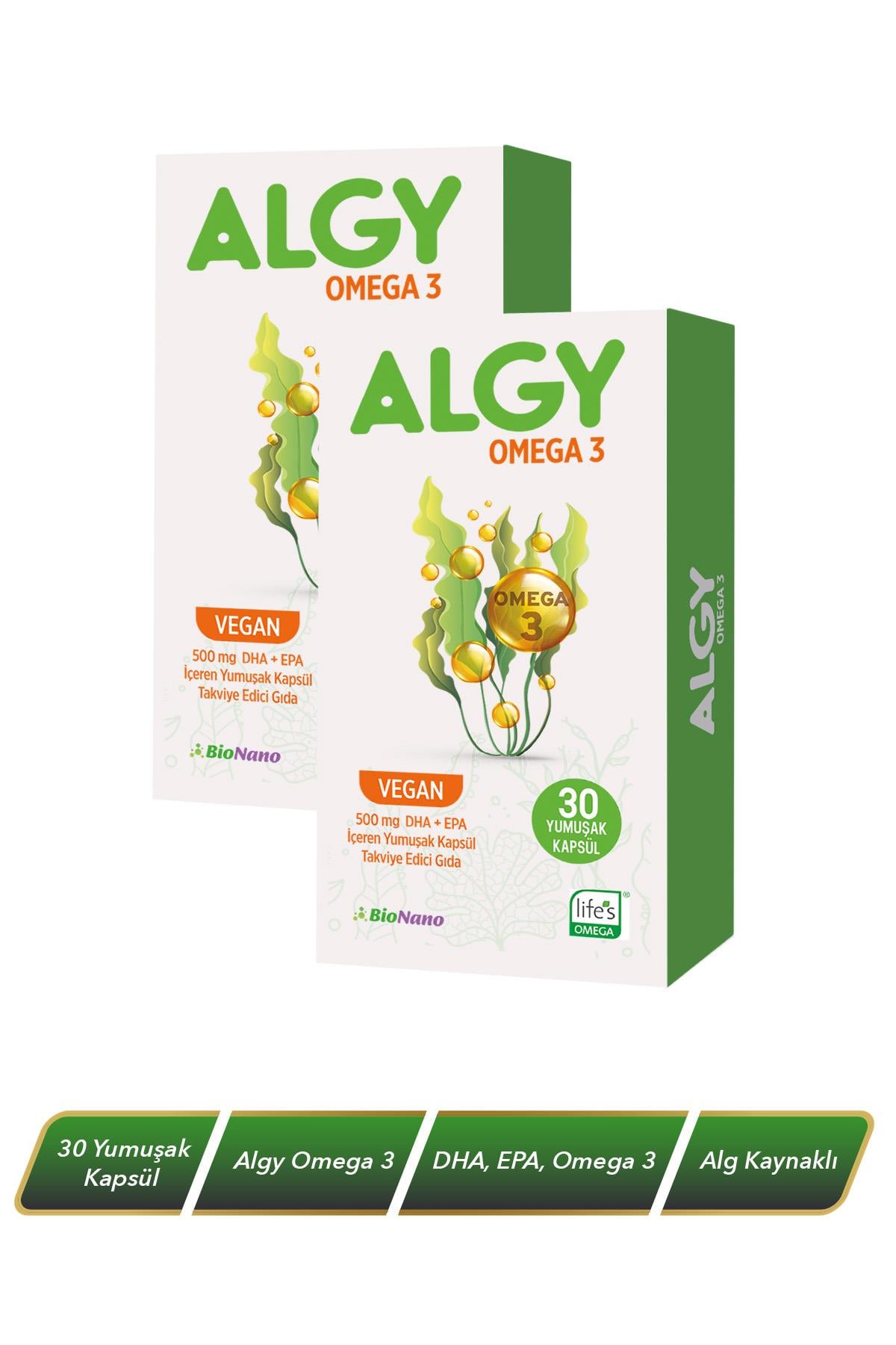 2 Kutu Algy Omega 3 Yüksek DHA
