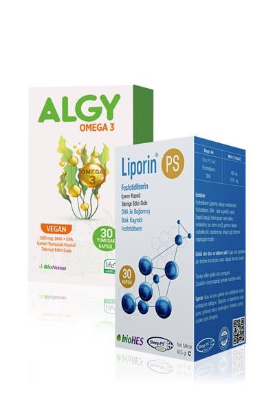Algy Omega 3 (Yüksek DHA) & Liporin PS 