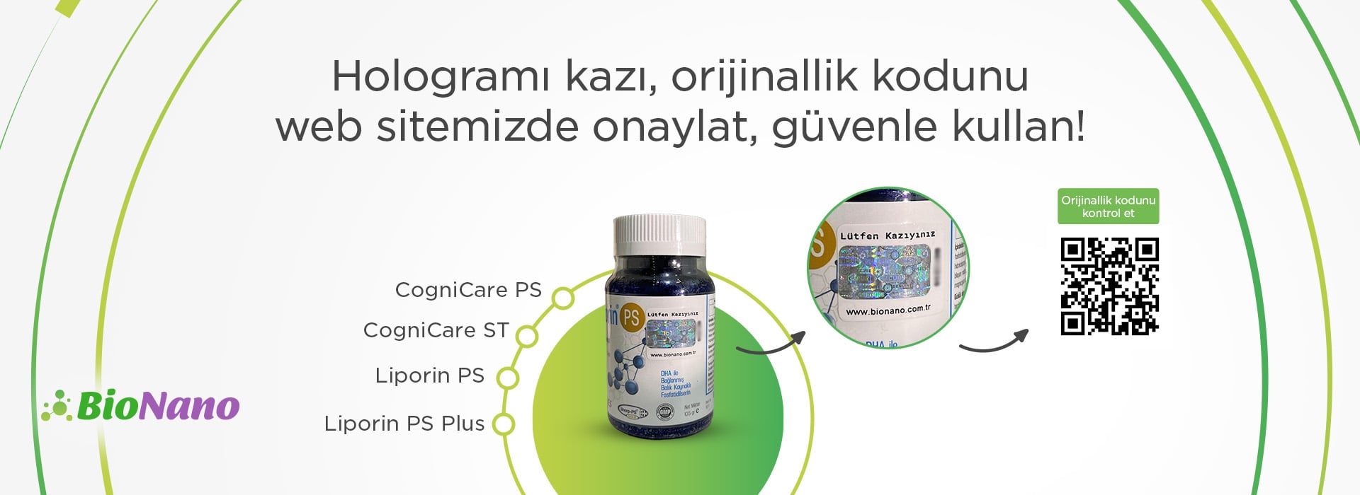Hologramı kazı, orjinallik kodunu onaylat, güvenle kullan!