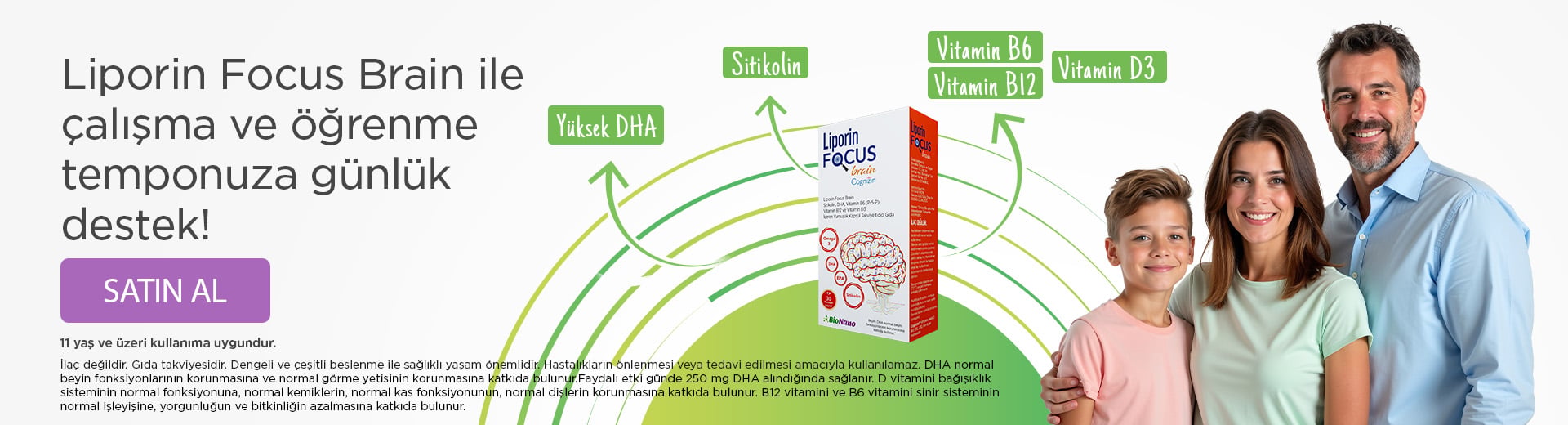 Çalışma ve Öğrenme Temponuza Günlük Destek: Liporin Focus Brain