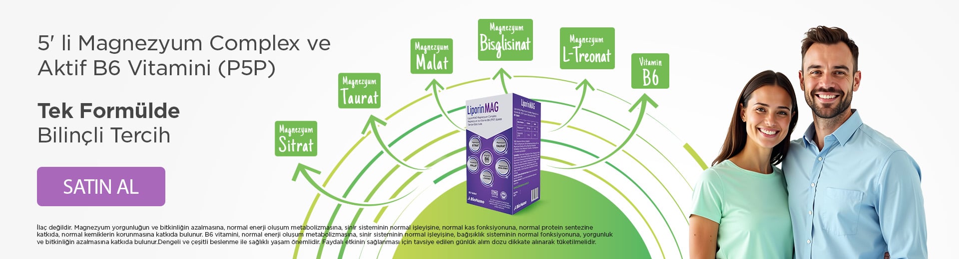 LiporinMAG | 5'li Magnezyum Complex ve Aktif B6 Vitamini