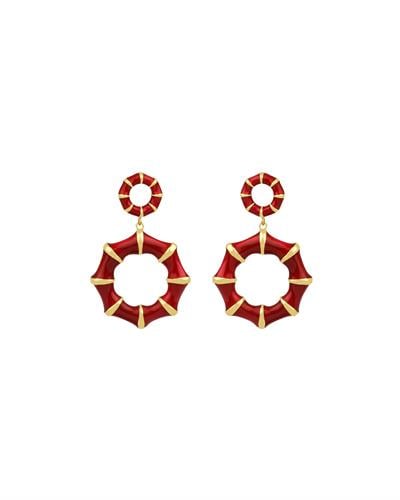 Eliane Dark Red Earrings
