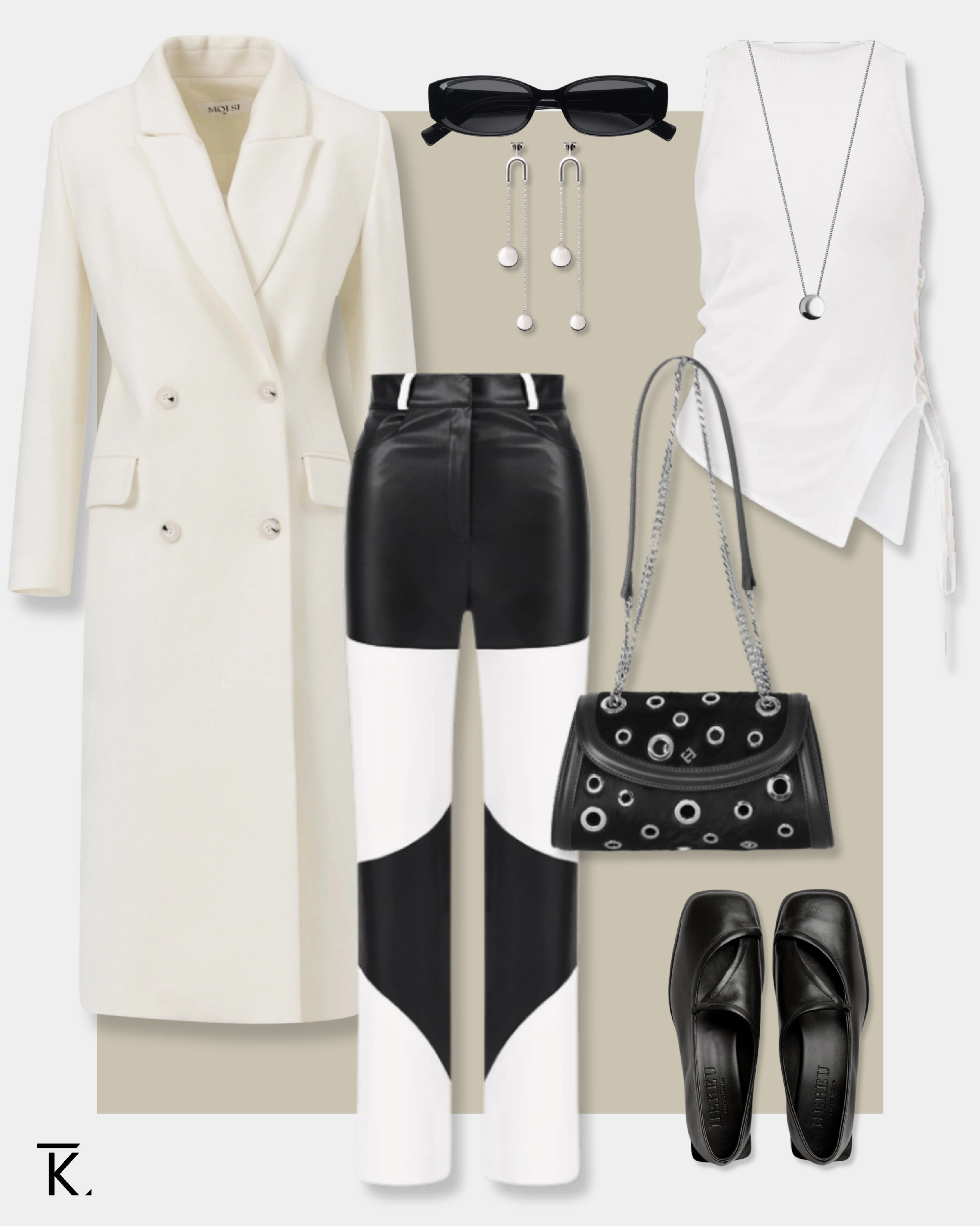 How to style leather pants — monochrome look