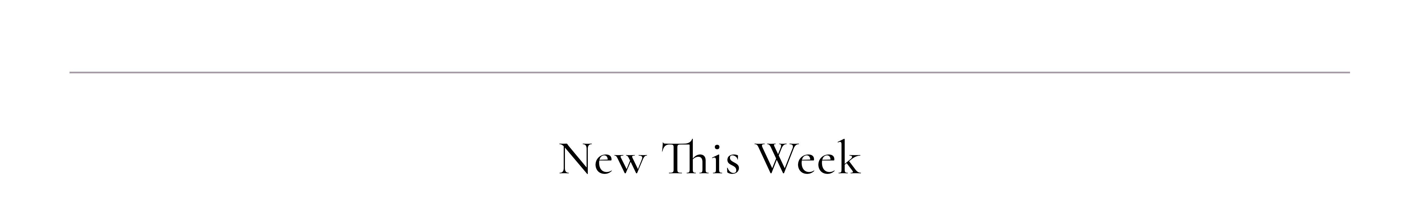 New This Week