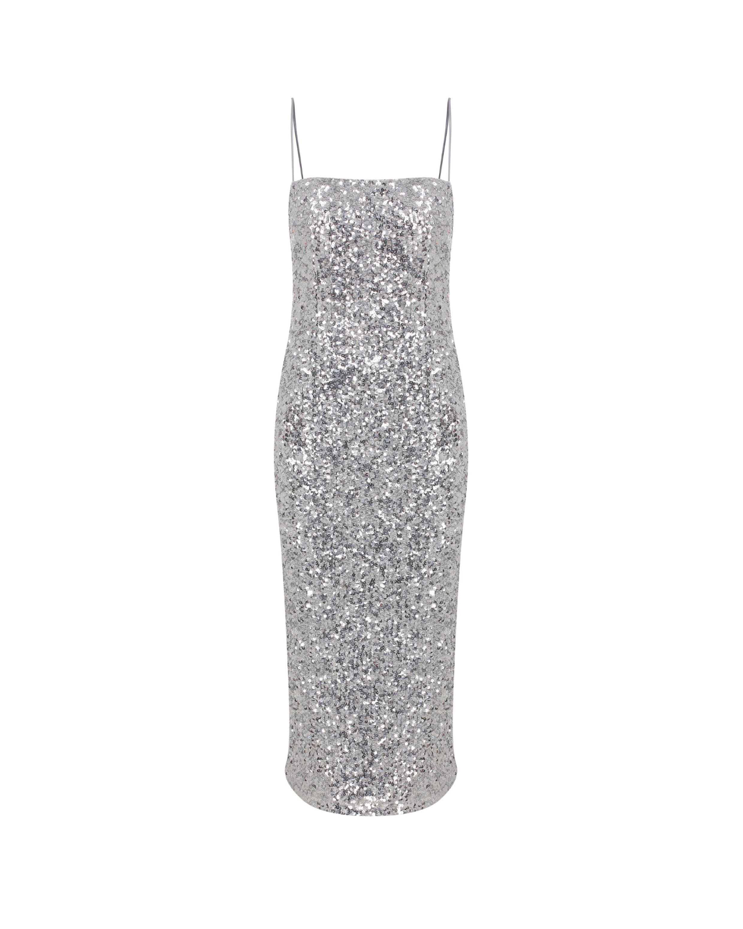 Miles Sequin Dress Silver Burch