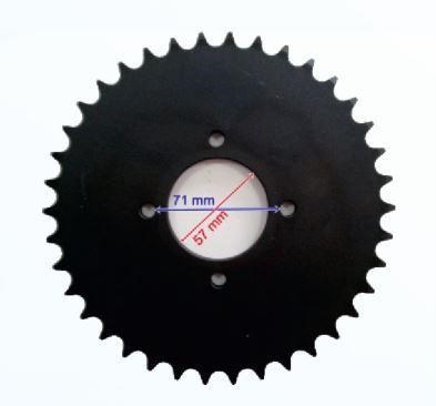 ATV ARKA DİŞLİ 520-38T İÇ 58 mm 4 DELİKLİ