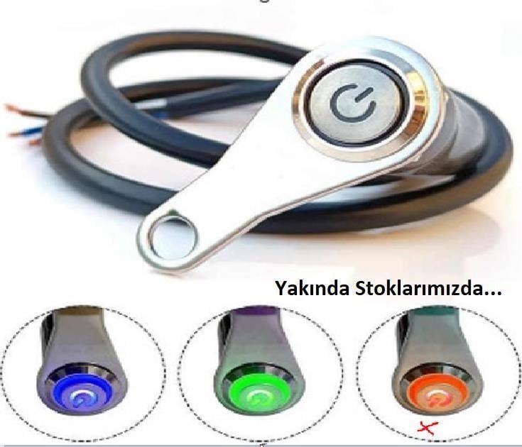 FAR Açma - Kapama Düğmesi - Vida Bağlantılı - Kırmızı Işıklı