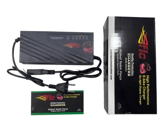 Şarj Cihazı 60V 20 - 24AH Devre Kesicili - Led Işıklı - 5 akülü Model - FALCON
