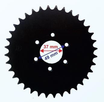ARKA DİŞLİ 428-36T İÇ 37 mm 6 DELİKLİ