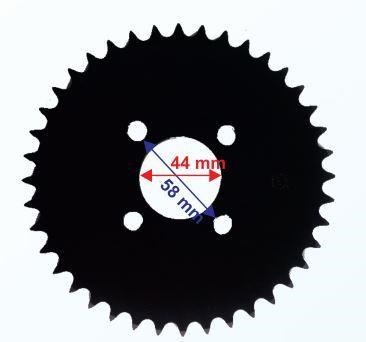 ATV ARKA DİŞLİ 428-40T İÇ 44 mm 4 DELİKLİ IND VULCAN KUBA200