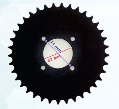ATV ARKA DİŞLİ 520-37T İÇ 58 mm 4 DELİKLİ