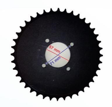 ATV ARKA DİŞLİ 520-40T İÇ 58 mm 4 DELİKLİ