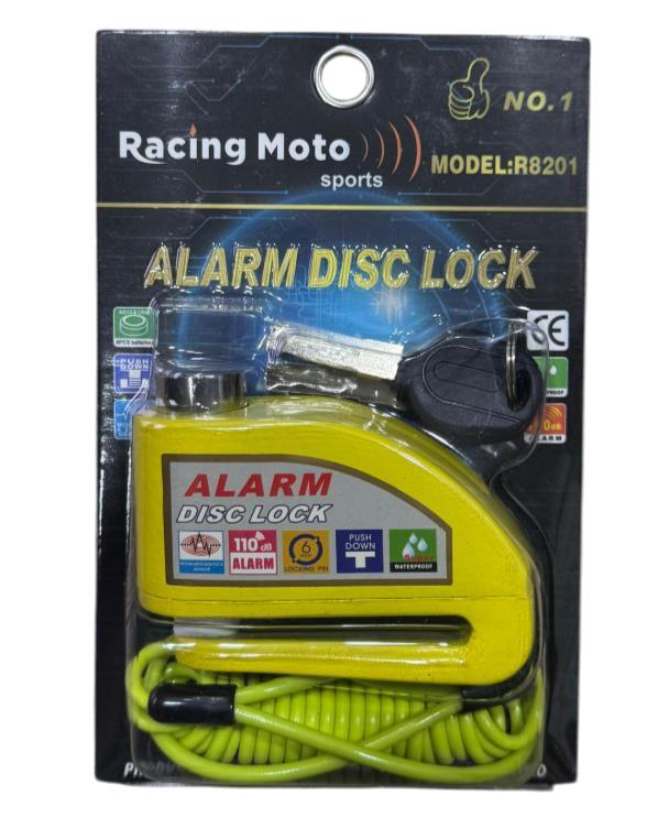 Disk Kilidi Sarı - Alarmlı - Hatırlatıcı Kablolu