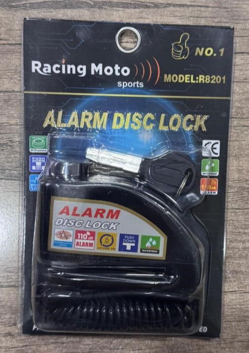 Disk Kilidi Siyah - Alarmlı - Hatırlatıcı Kablolu