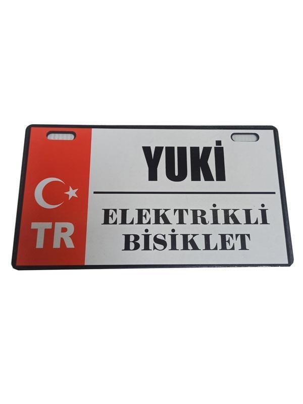 E BİKE PLAKA KIRMIZI YUKİ