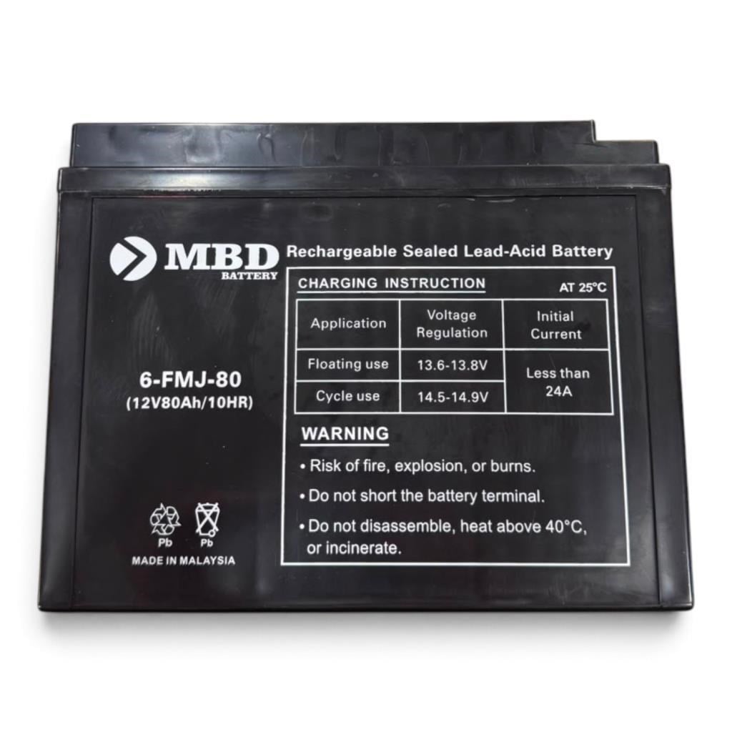 MBD AKÜ 12V 80AH KASALI E BİKE AKÜ - Üzerinde 80AH Yazar.
