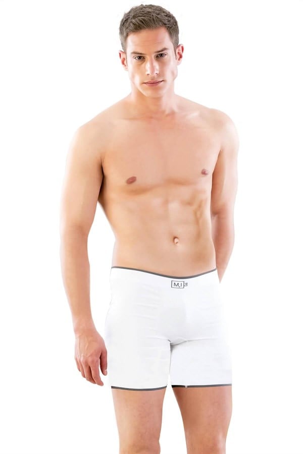 Arias Closet Beyaz MI Emay 2108 Seamless uzun Erkek Boxer
