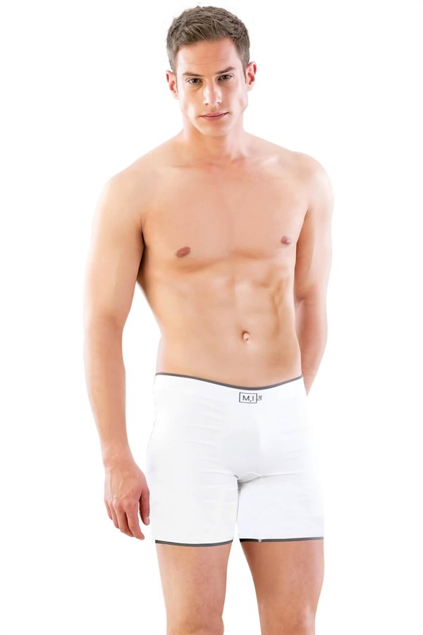 Arias Closet Beyaz MI Emay 2108 Seamless uzun Erkek Boxer