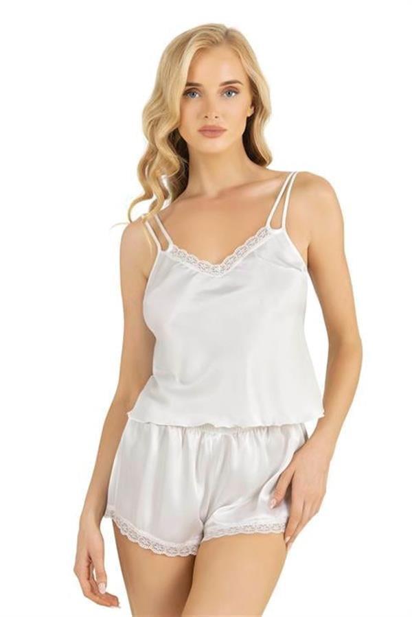 Arias Closet Ekru Saten Şort Takımı 9210