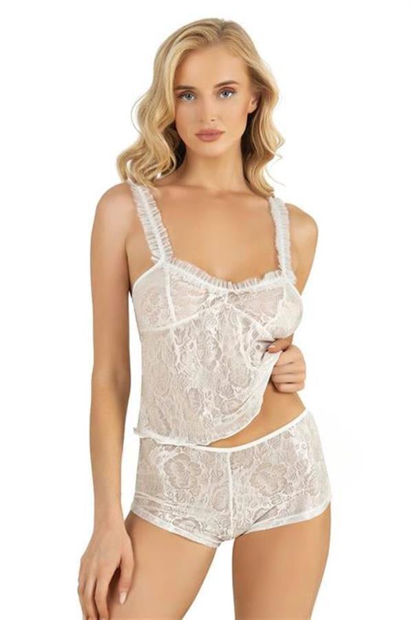Arias Closet Ekru Saten Şort Takımı 9221