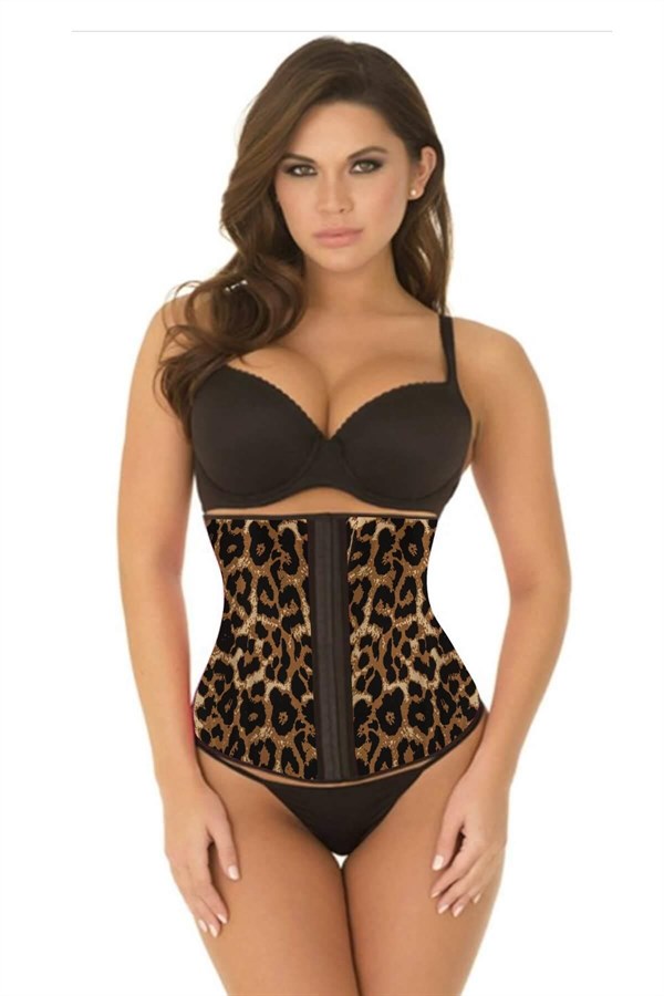 Arias Closet Leopar MI 9161 Terletici Agraflı Bel Korse