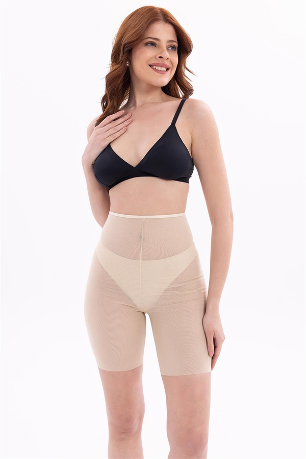 Arias Closet Ten MI EMAY 2705 Lazer Tül Toparlayıcı Paçalı Boxer Hayalet Korse