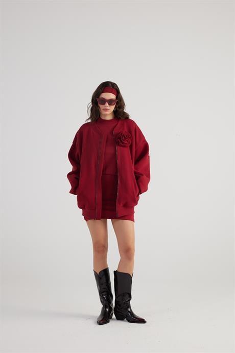 Markano Alexa Bomber Ceket Bordo
