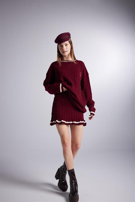 Markano Harold Triko Etek Bordo