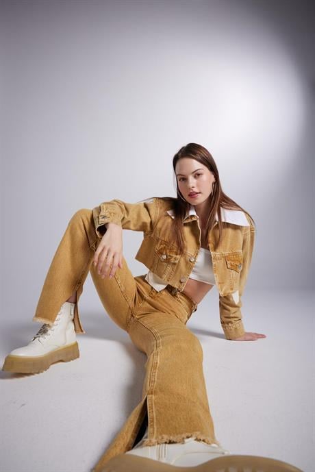 Markano Rusted Jean Pantolon Camel