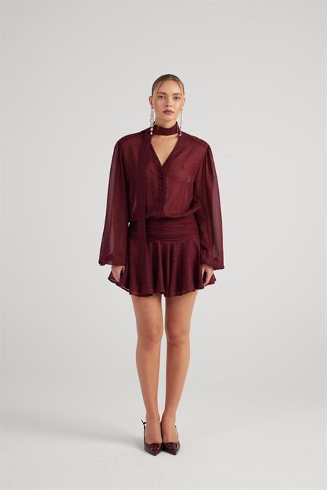 Markano Vanesa Elbise Bordo